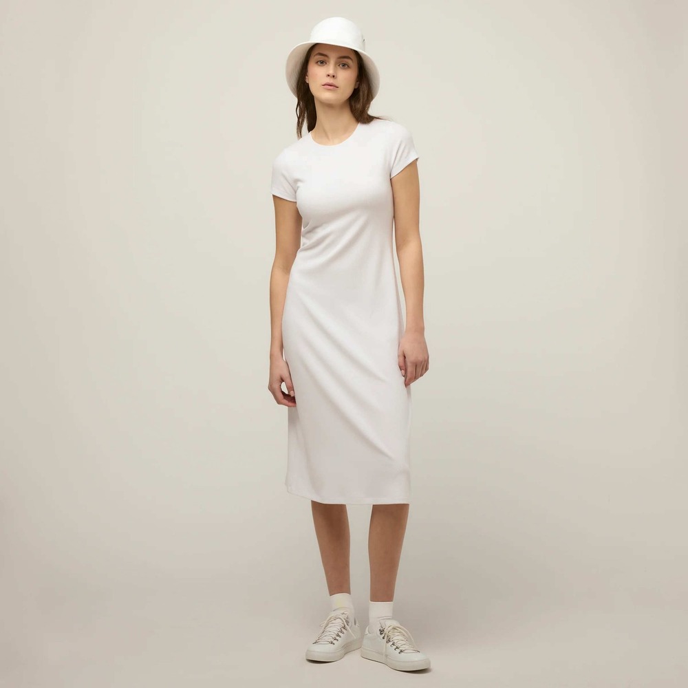Fabiana Filippi White Cotton T-Shirt Midi Dress Made in Italy